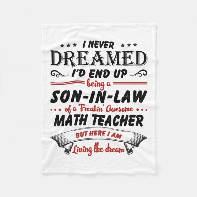 Couverture Polaire Fils Dans La Loi De Magnifique Enseignant Math (Devant)
