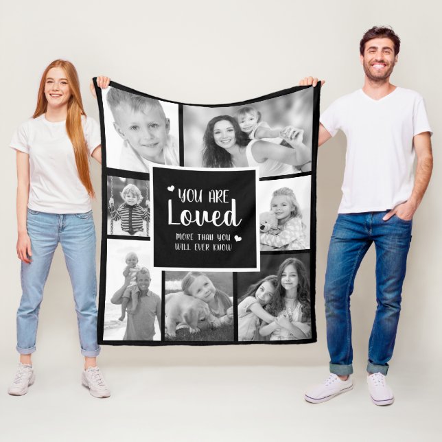 Couverture Polaire Filtre noir blanc Vous êtes aimé 7 Photo (En situation)