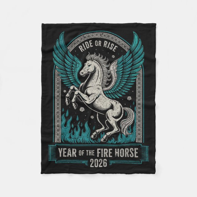 Couverture Polaire Fire Year Of The Horse – Chinese Zodiac New Year 2 (Devant)