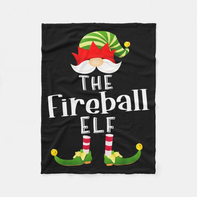 Couverture Polaire Fireball Elf Group Christmas Funny Pajama Party  (Devant)