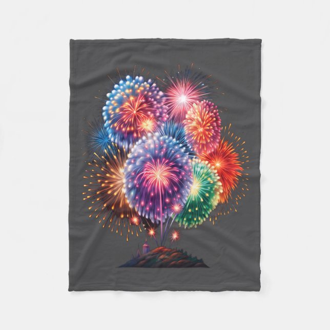 Couverture Polaire Fireworks New Year's Eve Party Long Sleeve  (Devant)