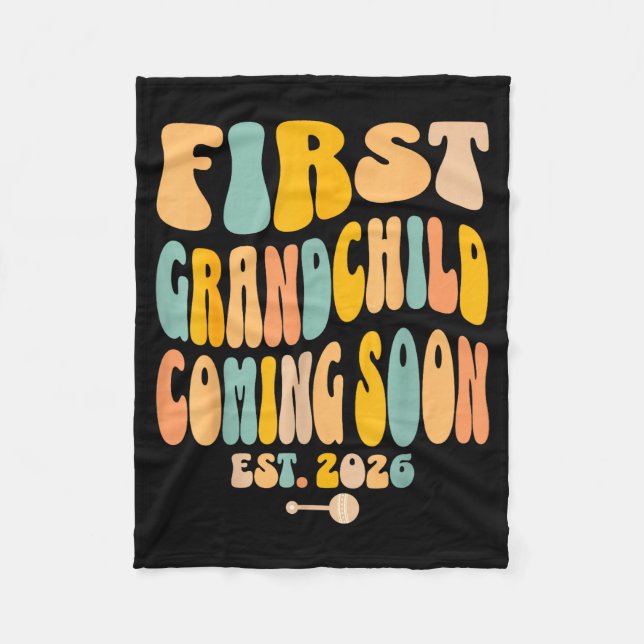 Couverture Polaire First Granhild Coming Soon 2026 Baby Announcement  (Devant)