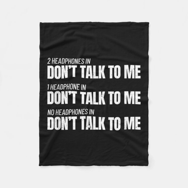 Couverture Polaire Fitness Meme - Don't Talk To Me At The Gym - Funny (Devant)