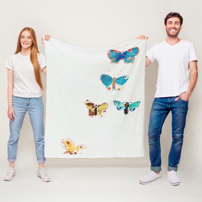 Couverture Polaire Five Butterflies (En situation)
