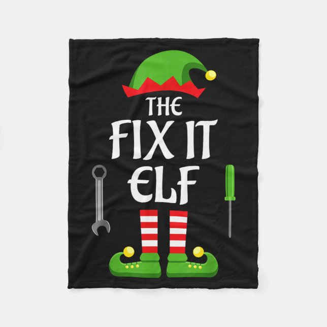 Couverture Polaire Fix It Elf Family Matching Group Christmas  (Devant)