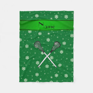 Couverture Polaire Flacon de neige vert de crosse de nom personnalis