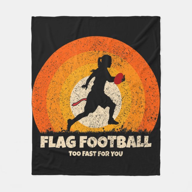 Couverture Polaire Flag Football Girls Women Fast pour vous sur le pi (Devant)