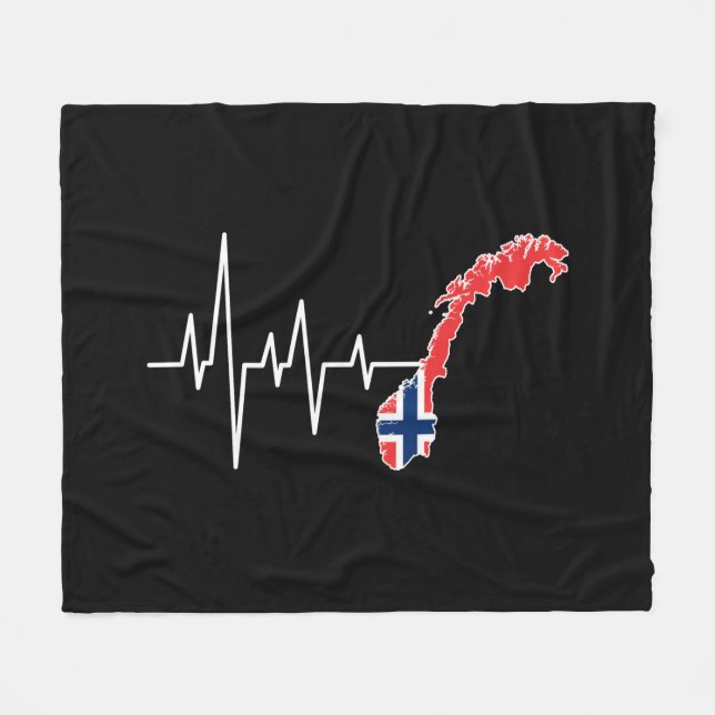 Couverture Polaire Flag norvégien (Devant (Horizontal))