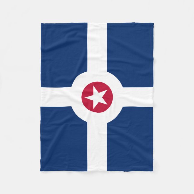 Couverture Polaire Flag of Indianapolis, Indiana Fleece Blanket (Devant)
