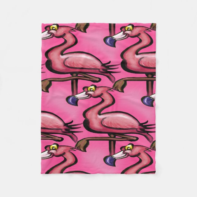 Couverture Polaire Flamant rose (Devant)
