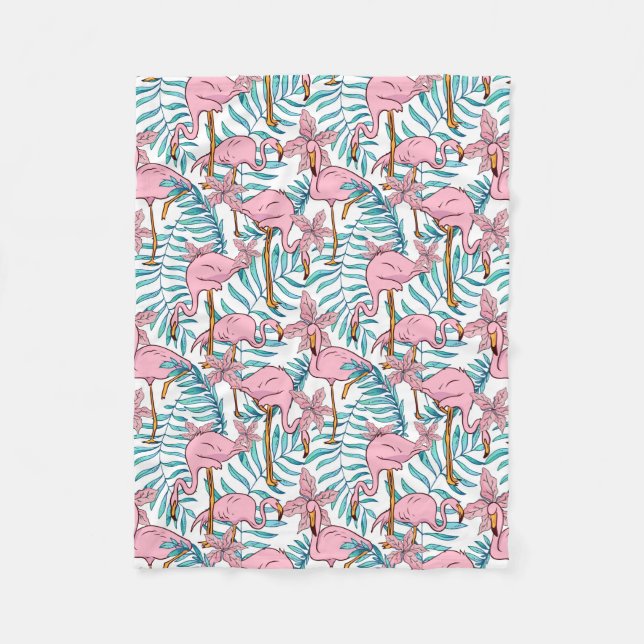 Couverture Polaire Flamant rose de Boho (Devant)