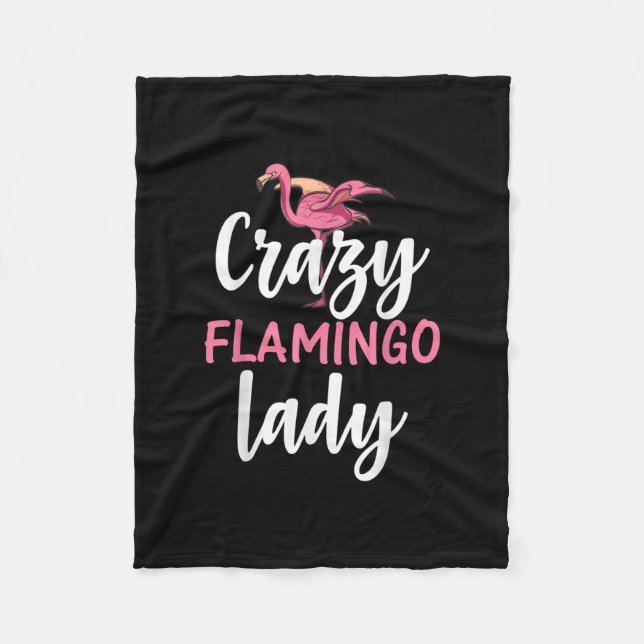 Couverture Polaire Flamant rose - Flamant rose fou cadeaux dame (Devant)
