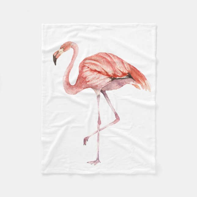 Couverture Polaire Flamant rose rose (Devant)
