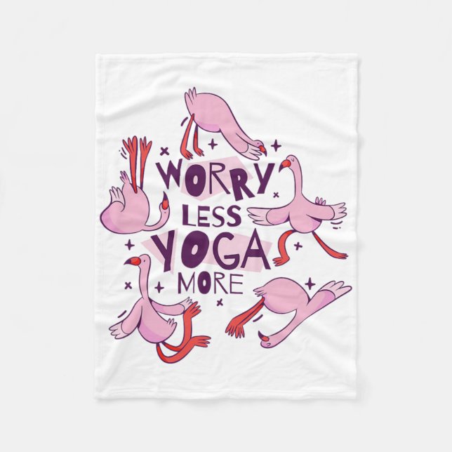 Couverture Polaire Flamants roses d'exercice de yoga  (Devant)