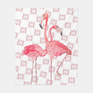 Couverture Polaire Flamants roses roses