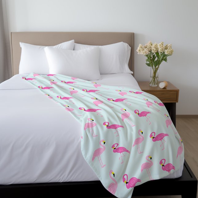 Couverture Polaire Flamants roses roses (Créateur téléchargé)
