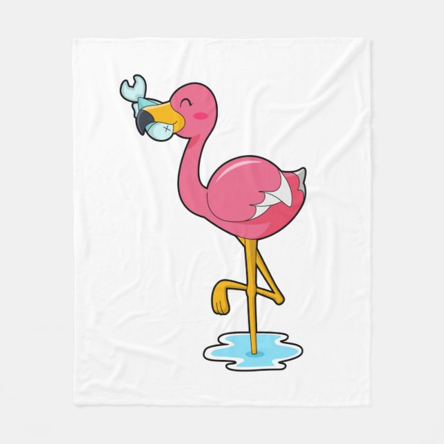 Couverture Polaire Flamingo (Devant)