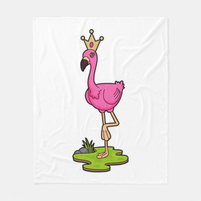 Couverture Polaire Flamingo as Princess with Crown (Devant)