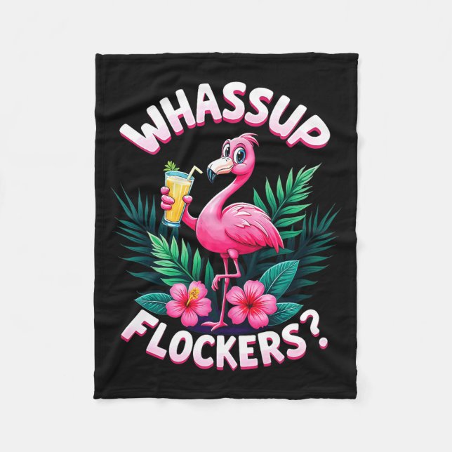 Couverture Polaire Flamingo Humor Quote Flamingo Lover Whup Flockers  (Devant)