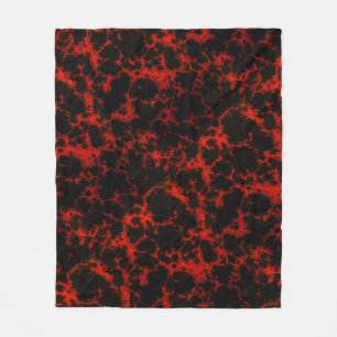 Couverture Polaire Flammes rouges et noires éclatantes