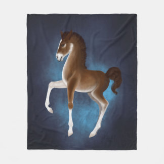 Couverture Polaire Flâne de luciole : Luminescent Wanderer en bleu