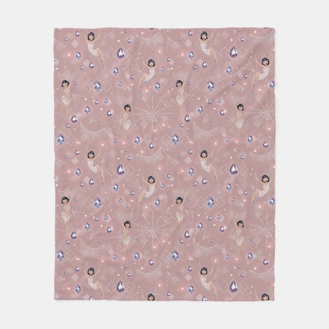 Couverture Polaire Flappers Lady Glam Fun Design rose (Devant)