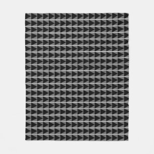 Couverture Polaire Flèche d'obsidienne, Abstrait Géométrique Noir Gri