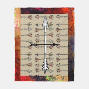 Couverture Polaire Flèches Tribal Moderne Fleece Jeter Blanket