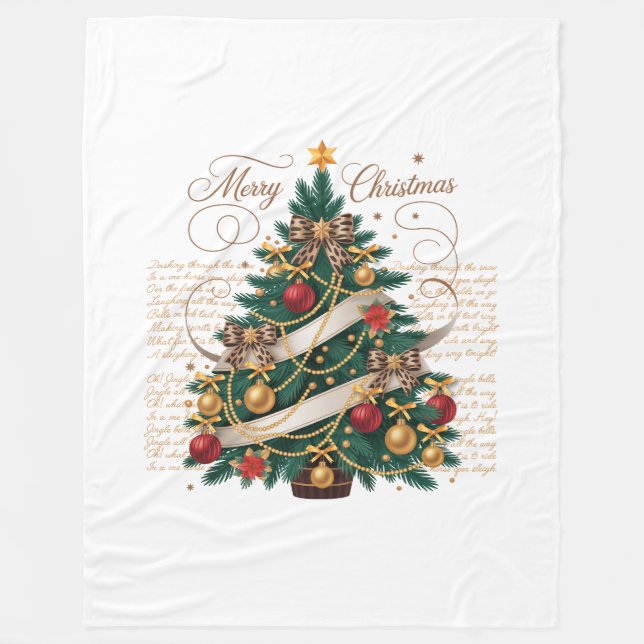 Couverture Polaire Fleece Blanket-Adult Merry Christmas Blanket (Devant)