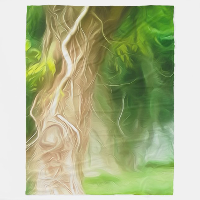 Couverture Polaire Fleece Blanket Dream Light Green Tree (Devant)
