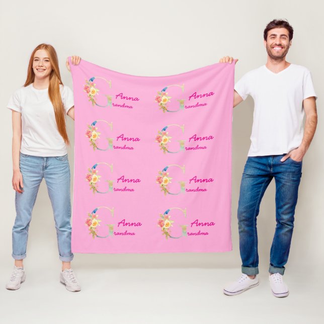 Couverture Polaire Fleece Blanket For Grandma With Name (En situation)