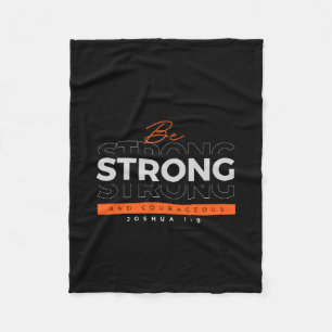 Couverture Polaire Fleece Blanket Motivation Bible Verse Joshua 1:9