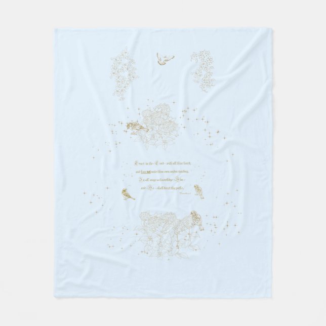 Couverture Polaire Fleece Blanket Proverbs Confiance dans le Seigneur (Devant)