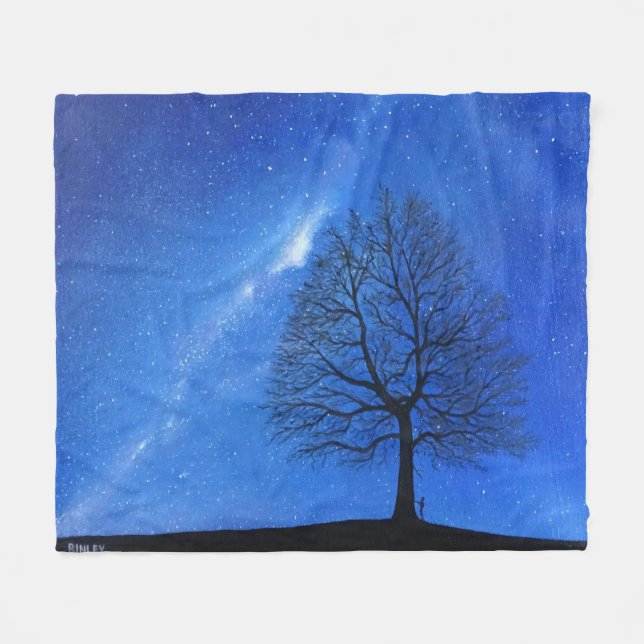 Couverture Polaire Fleece Blanket - "The Heavens Declare" (Devant (Horizontal))