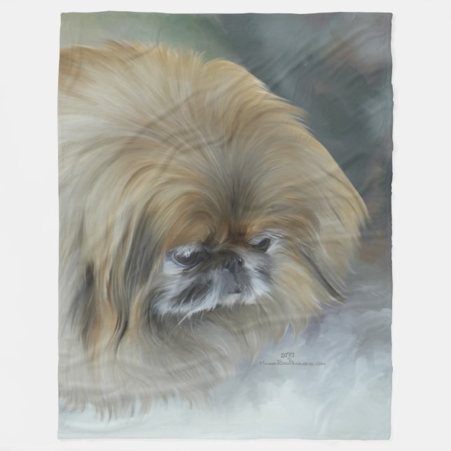 Couverture Polaire Fleece de Pekingese (Devant)