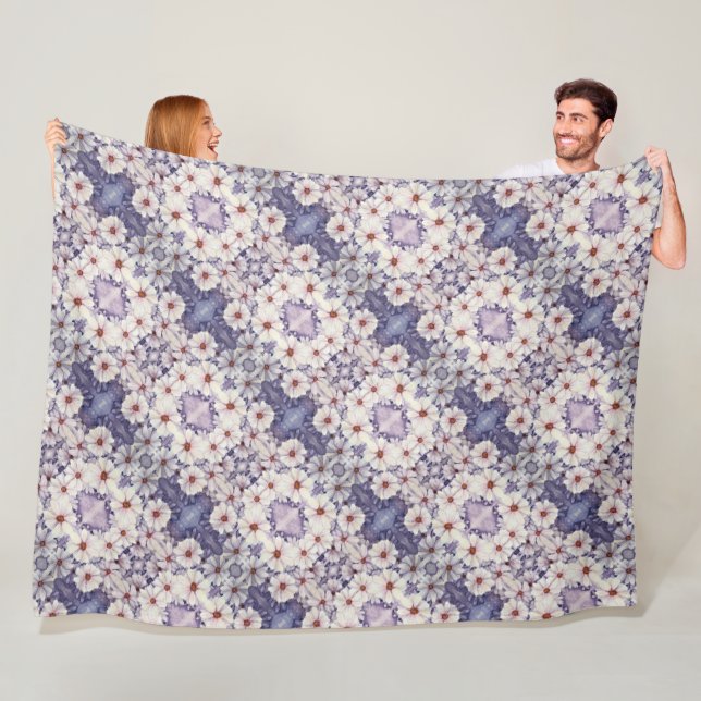 Couverture Polaire Fleece Lavande Blanche Faisière Faisceaux Africain (En situation)