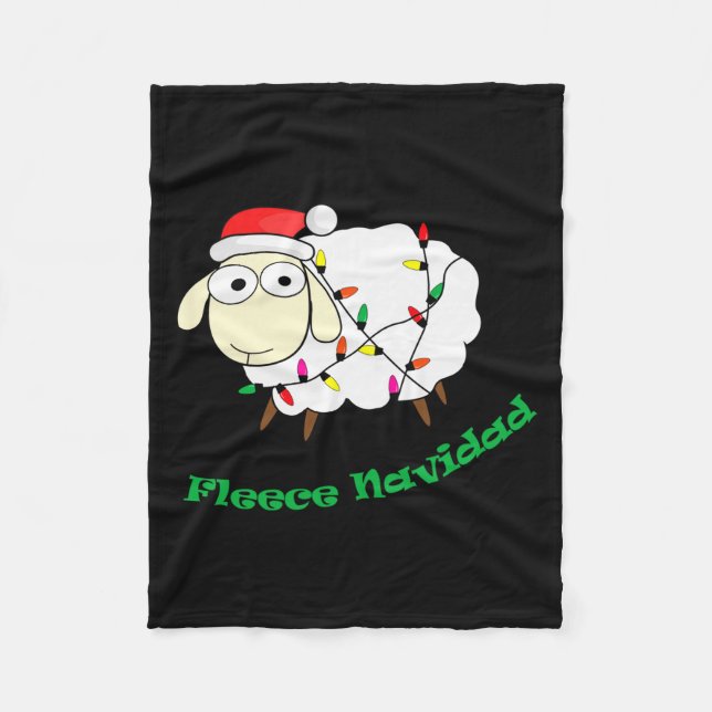 Couverture Polaire Fleece Navidad - Christmas Sheep Long Sleeve  (Devant)