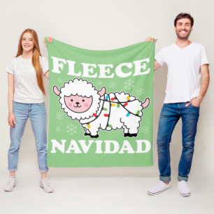Couverture Polaire Fleece Navidad Feliz Funny Noël Kawaii Sheep