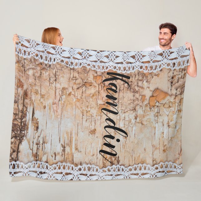 Couverture Polaire Fleece personnalisée Lancer la grange de pays dent (En situation)