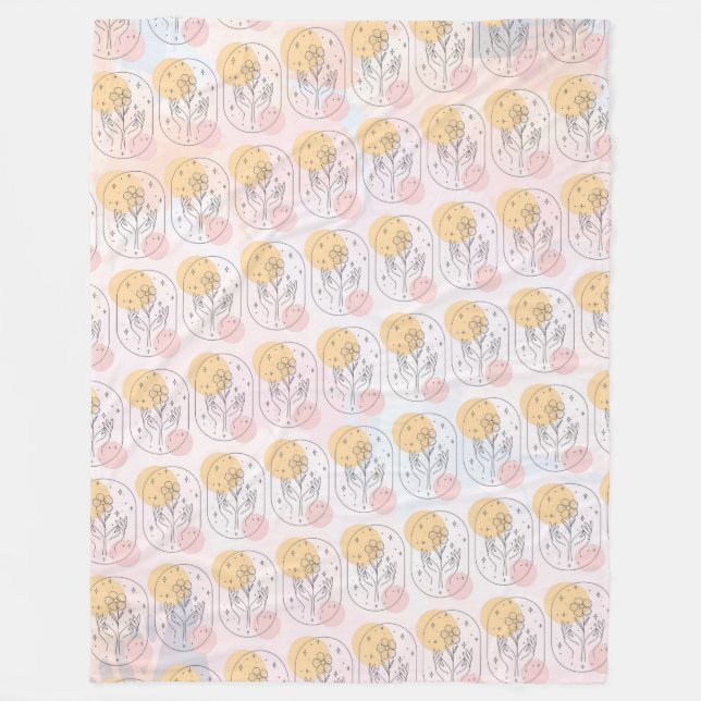 Couverture Polaire Fleur (Devant)
