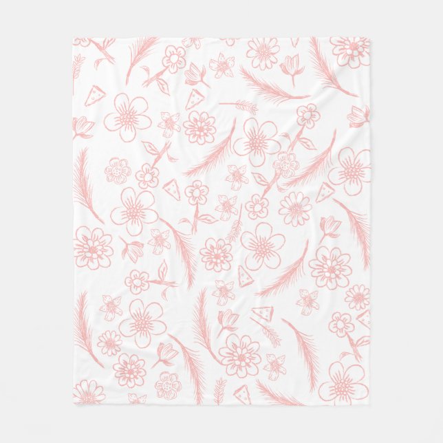 Couverture Polaire fleur (Devant)