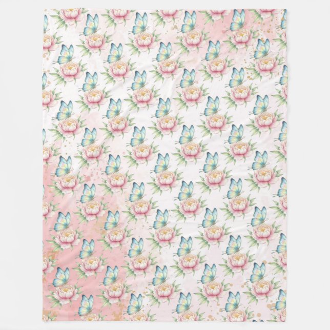 Couverture Polaire Fleur (Devant)
