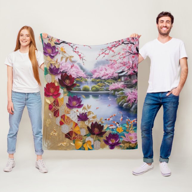 COUVERTURE POLAIRE FLEUR (En situation)