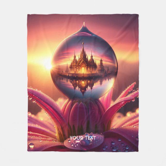 Couverture Polaire Fleur à mâcher à goutte d'Imaginaire (Devant)