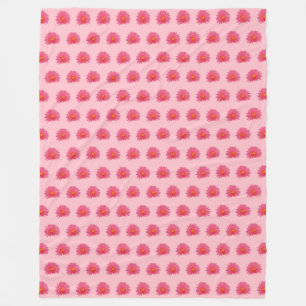 Couverture Polaire Fleur Aptenia rose Motif sans couture sur