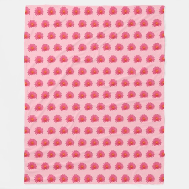 Couverture Polaire Fleur Aptenia rose Motif sans couture sur (Devant)