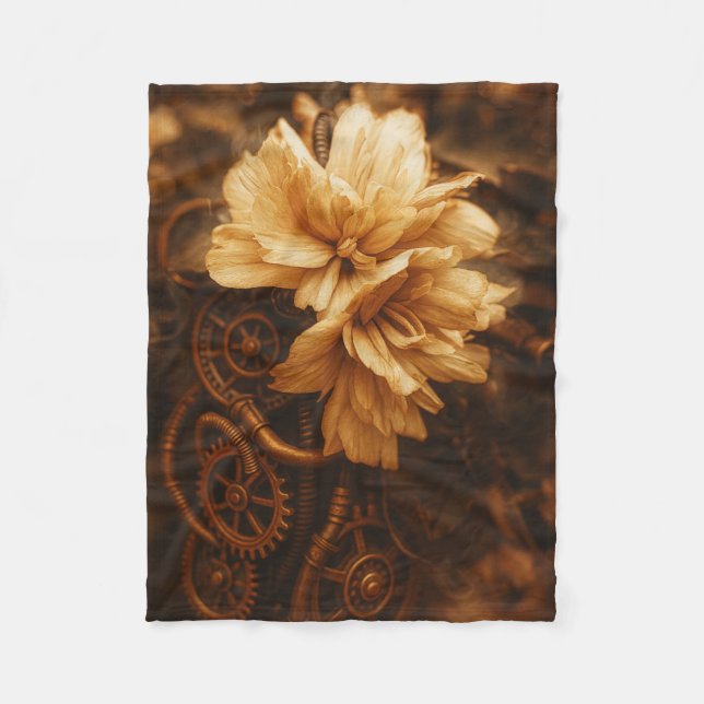 Couverture polaire - Fleur aux veines de cuivre (Devant)