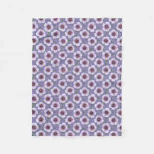 Couverture Polaire Fleur bleu-clair botanique de géranium sur toute