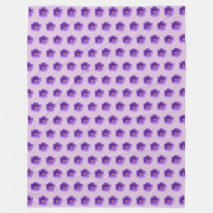 Couverture Polaire Fleur de géranium violet Motif sans couture sur