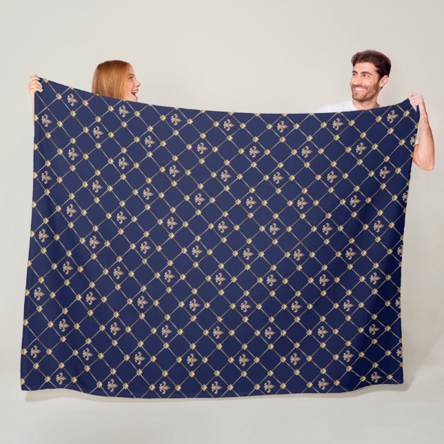 Couverture Polaire Fleur de Lis (En situation)